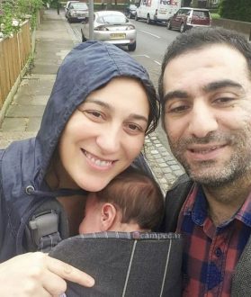 تصاویر فلامک جنیدی و همسر و فرزندش